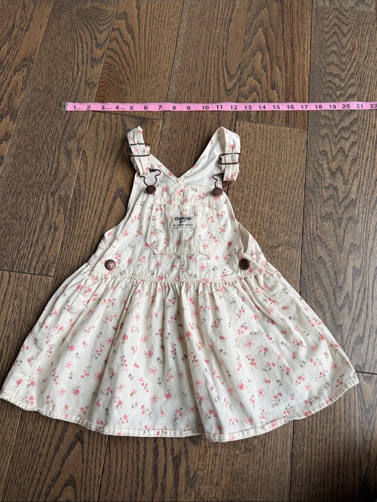 OshKosh B'gosh Other - OshKosh B'gosh Cream Dress with Pink Floral Print
